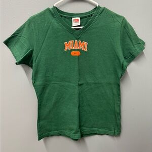 Nike University of Miami V-neck T Shirt